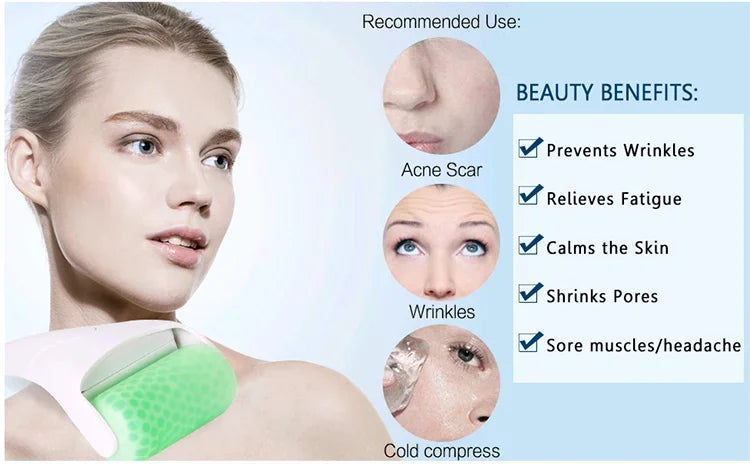 Face Roller Cool Ice Roller Massager Skin Lifting Tool Face Lift Massage Anti-wrinkles Pain Relief Face Skin Care Tools