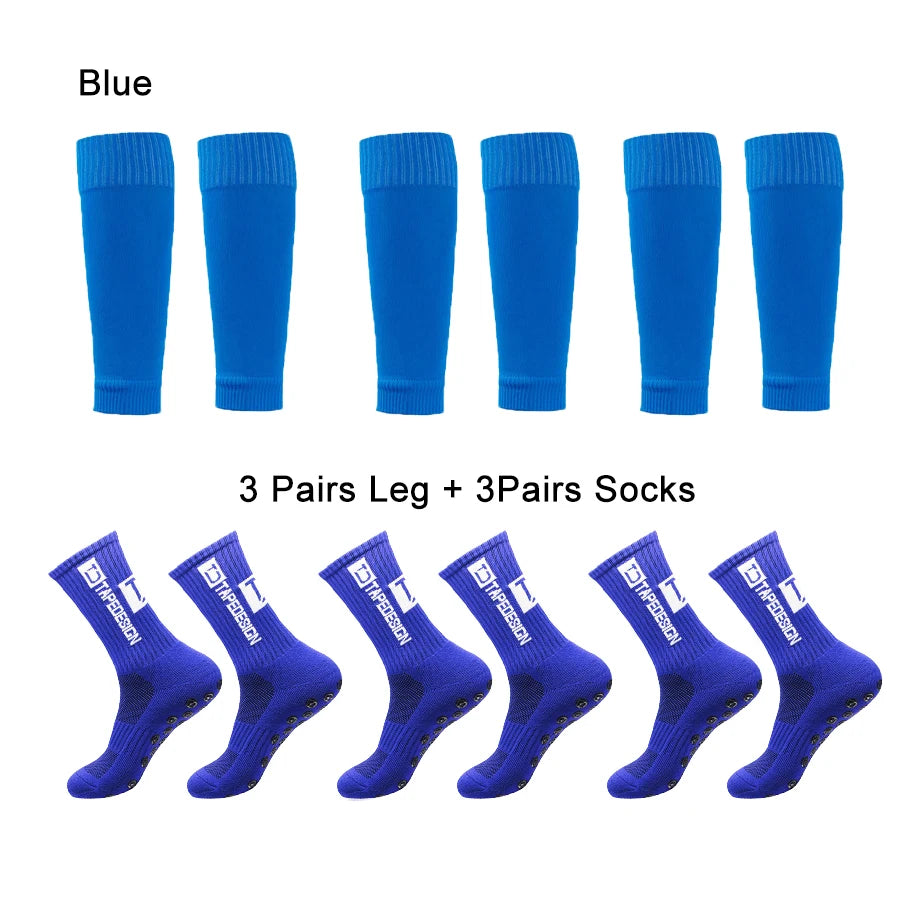 3 Sets Non-Slip Sports Dispensing Socks for Outdoor Training - Adult Leg Socks for Football Basketball Tennis Running