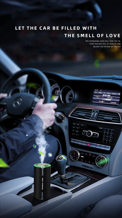 Car Mounted Intelligent Spray Perfume Colorful Ambient Light Aromatherapy Machine Odor Removal High-End Car Interior Accessories