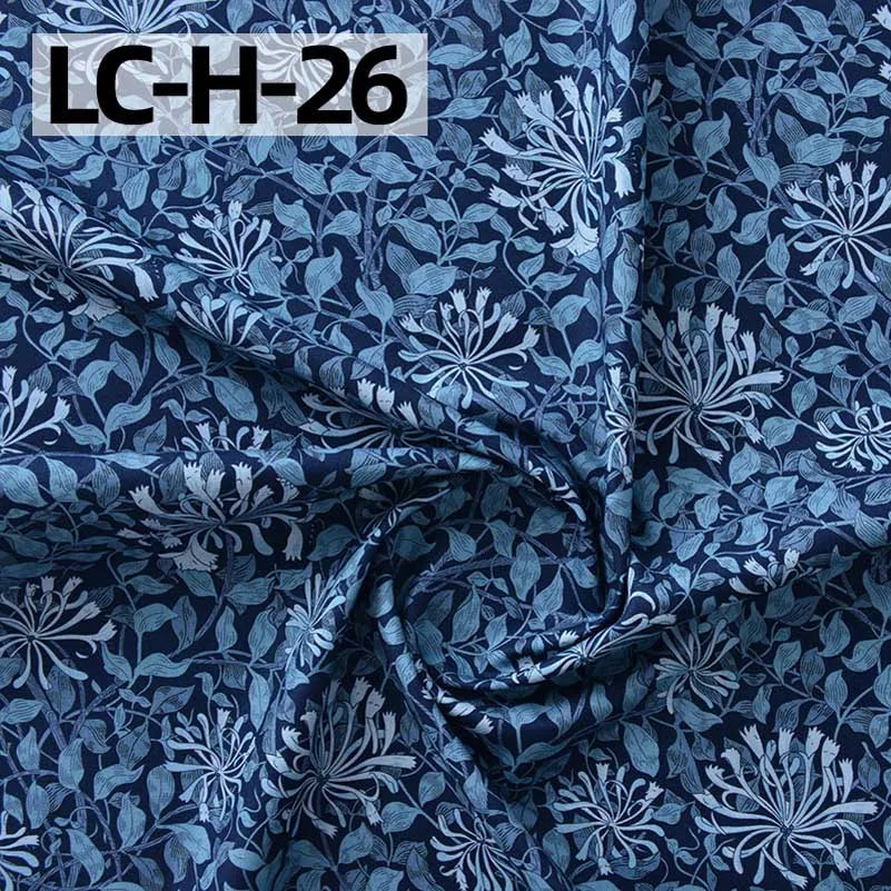 William Morris Fabric Cotton Digital Printing Classic Flower Printed Handmade Crafts Supplies Per Half Meter