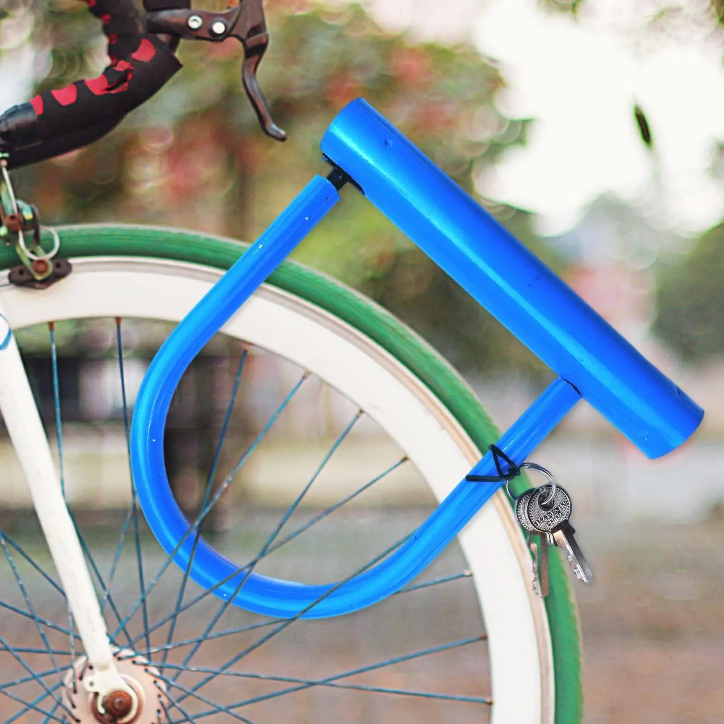 Mountain Road Bike U Lock Security Unbreakable Anti-Theft with 2 Keys