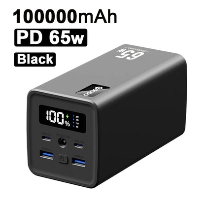 PSOOO 65W Power Bank 100000mAh Super Fast Charging Powerbank Portable External Battery Charger for Laptop iphone Xiaomi Huawei