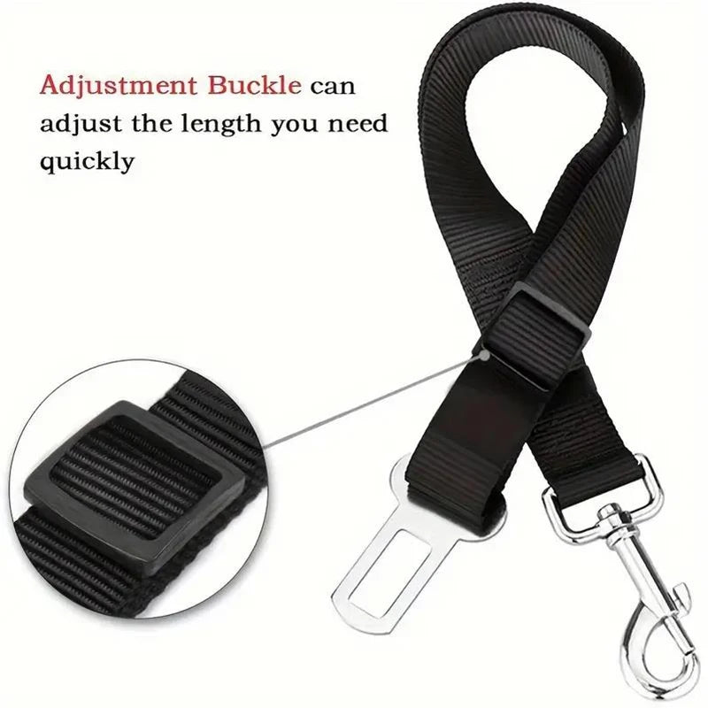 Top-grade Pet Car Safety Belt Dogs Cats Safety Belt Reflective Line Adjustable Seat Belt Length Suitable Any Dog Traction Collar