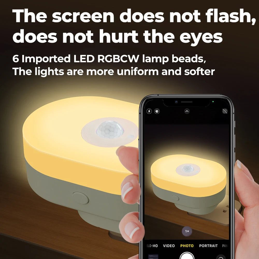 Smart Sensor Wifi Night Light Night Lights Plug Into Wall APP Control Dimmable Timing Atmosphere Wall Lamp For Bedroom