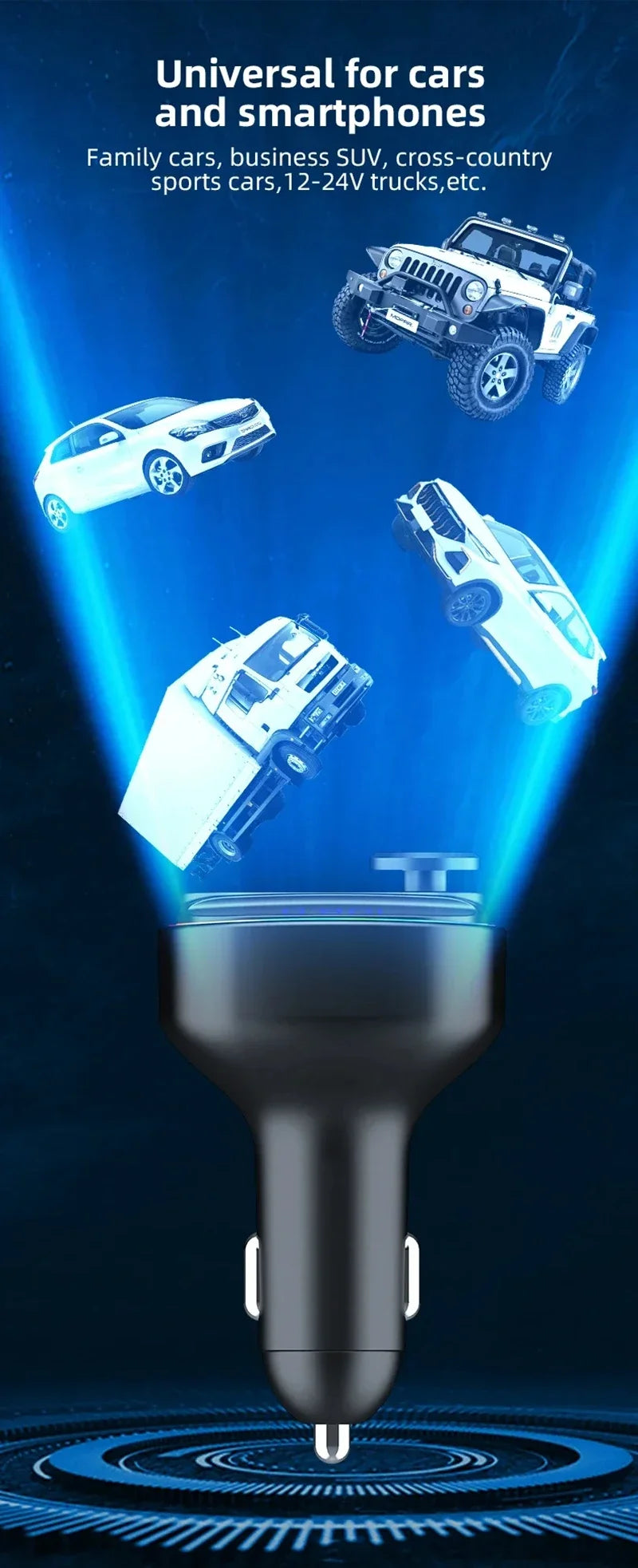 Xiaomi FM Transmitter Bluetooth 5.3 Hands Free Car AUX Radio Modulator MP3 Player with Fast Charging Adapter Auto Accessories