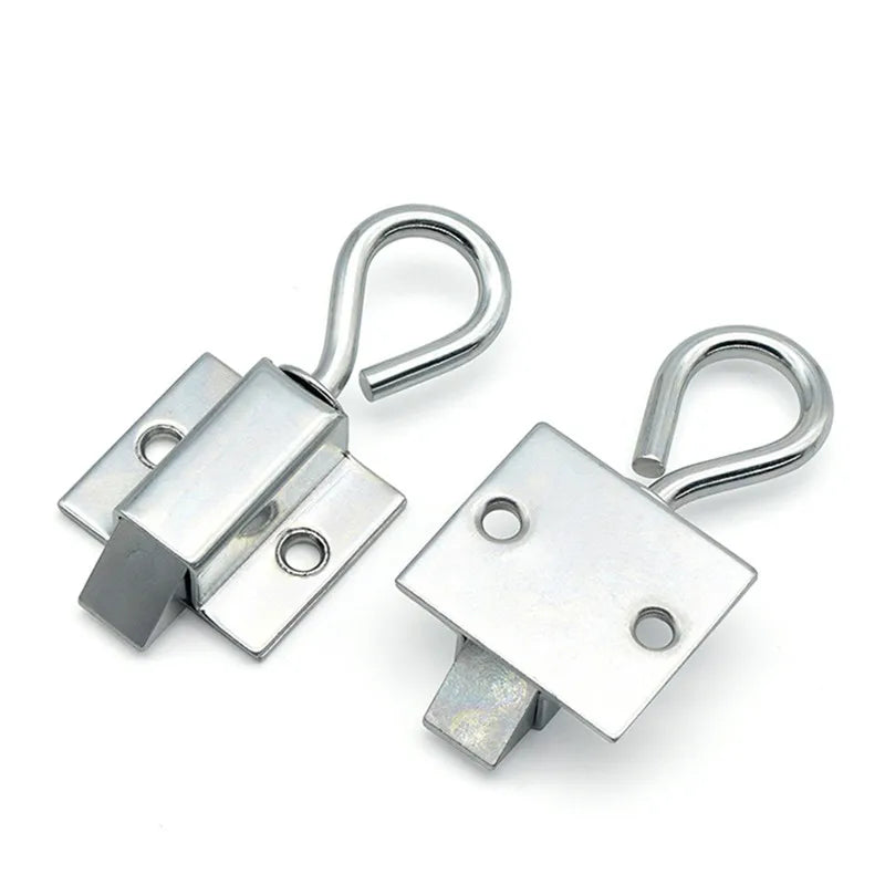 Window Gate Security Pull Ring Spring Bounce Door Bolt Anti-theft  Latch Lock Carbon Steel Retractable Hasp Industrial Hardware