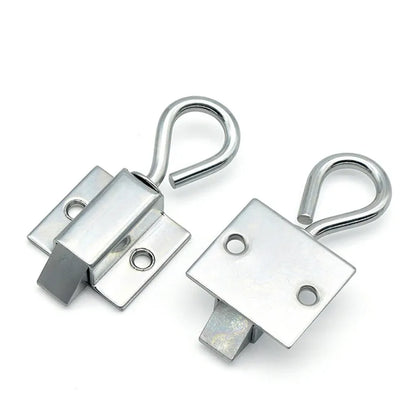 Window Gate Security Pull Ring Spring Bounce Door Bolt Anti-theft  Latch Lock Carbon Steel Retractable Hasp Industrial Hardware