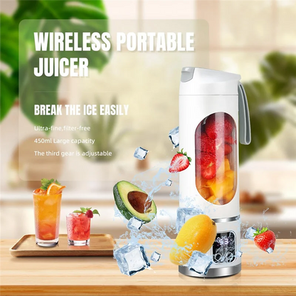 A01V-USB Rechargeable Portable Blender 8 Blade Mini Ice Crusher With Digital Display 3 Modes Portable Blender  A