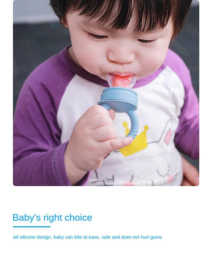 1pcs Food Bite Bag Feeder Fruit Vegetable Feeding Food Grade Silicone Feeding Tableware Silicone Baby Pacifier Bottle Feeder