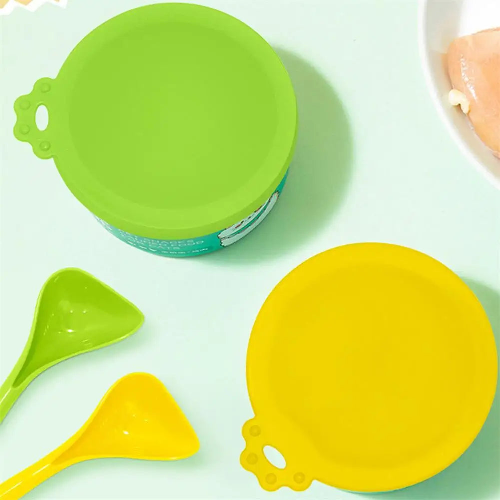 Silicone Canned Lid Sealed Feeders Food Can Lid For Puppy Dog Cat Storage Cap Reusable Cover Lid Health Pet Daily Supplies