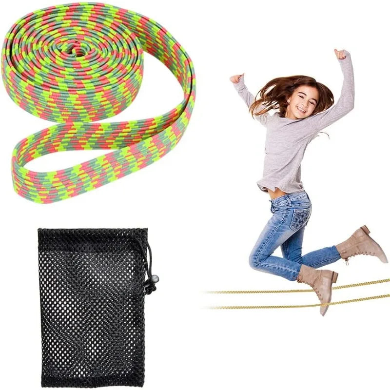 Colored jump rope, giant twisted fudge wide, fudge, 3 meters long, classic game children, rubber twisted, girls and boys.