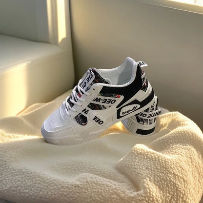 2025 new men's shoes for spring, breathable, niche, trendy, versatile, casual board shoes, height increasing sports shoes