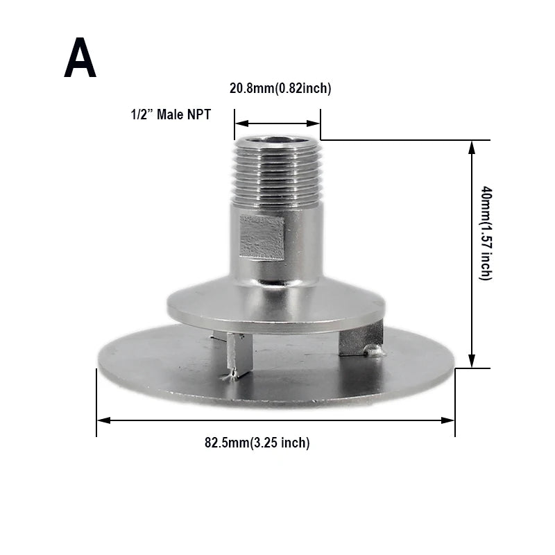 Homebrew Kettle/Keg Sparge Plate with 1/2" Male NPT Stainless Steel 304 Beer Brewing Equipment Mash Tuns