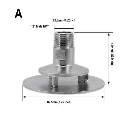 Homebrew Kettle/Keg Sparge Plate with 1/2" Male NPT Stainless Steel 304 Beer Brewing Equipment Mash Tuns