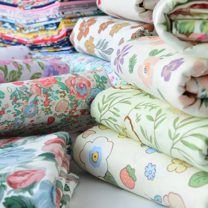 Fabric cotton handmade diy bedding flowers garden flowers pure cotton printing fabric twill cotton fabric sewing