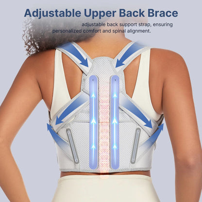 Posture Correct for Women: Shoulder Straightener Adjustable Full Back Support Upper&Lower Back Relief Pain，Sport Back Brace