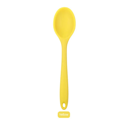 Silicone Spoon Integrated Rice Spoon Multicolor Silica Gel Salad Spoon Cake Baking Spoon Kitchen Cooking Spoon Kitchen Tools