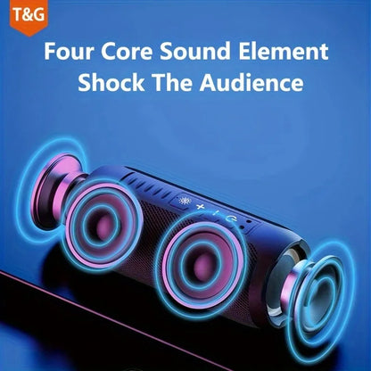 TG227 Waterpro With Lamp Outdoor Portable Upright Wireless Compatible Speaker Music Player Support USB/ TF/ FM Radio Music Party