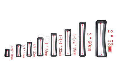 10pcs/pack Plastic Belt Loop Keeper Square Loop Leather Belt Buckle Harness Backpack Straps Black