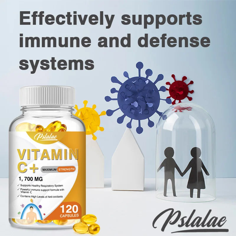Vitamin C 1700 Mg - Powerful Immune Support, High Levels of Antioxidants with Vitamin D3, Zinc, Elderberry