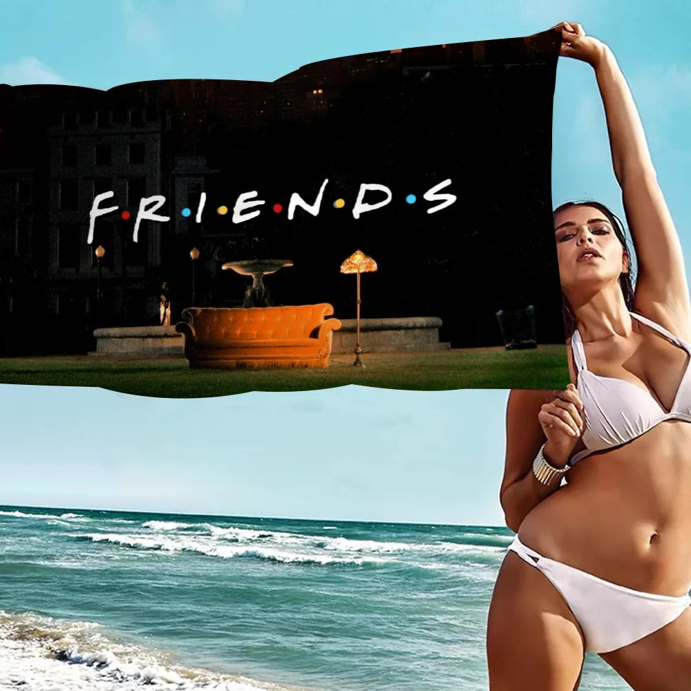 Friends TV Show Beach Towel For Kids Personalized Bath Towel Pool Towel Vacation Gift Picnic Towel Party Gift