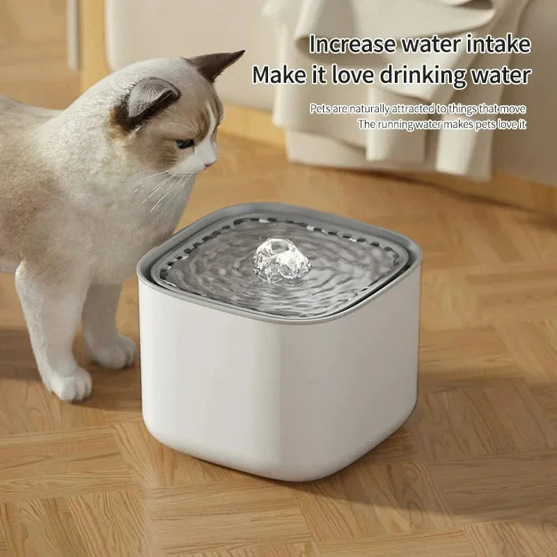 3L Auto Cat Water Fountain with Filter Quiet USB Electric Large Capacity Recirculating Cat Fountain Water Dispenser for Cats