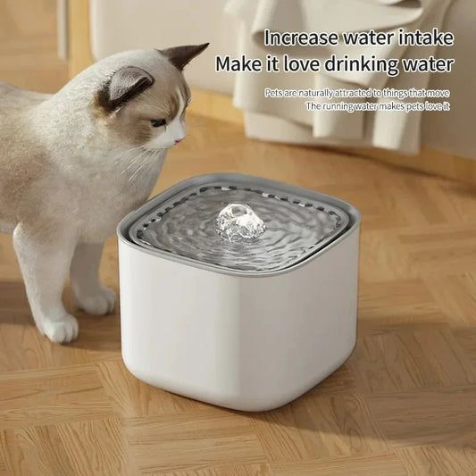 3L Auto Cat Water Fountain with Filter Quiet USB Electric Large Capacity Recirculating Cat Fountain Water Dispenser for Cats