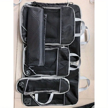 Compression Packing Cubes Set Mesh Travel Organizers for Luggage Suitcase Lightweight  Storage Bags with SeeThrough Panel