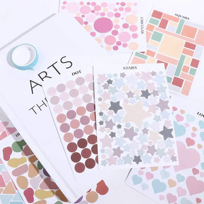 School Supplies Planner Album Self-adhesive Decorative Decals Label Stickers Stationery Stickers Diary Scrapbooking Stickers