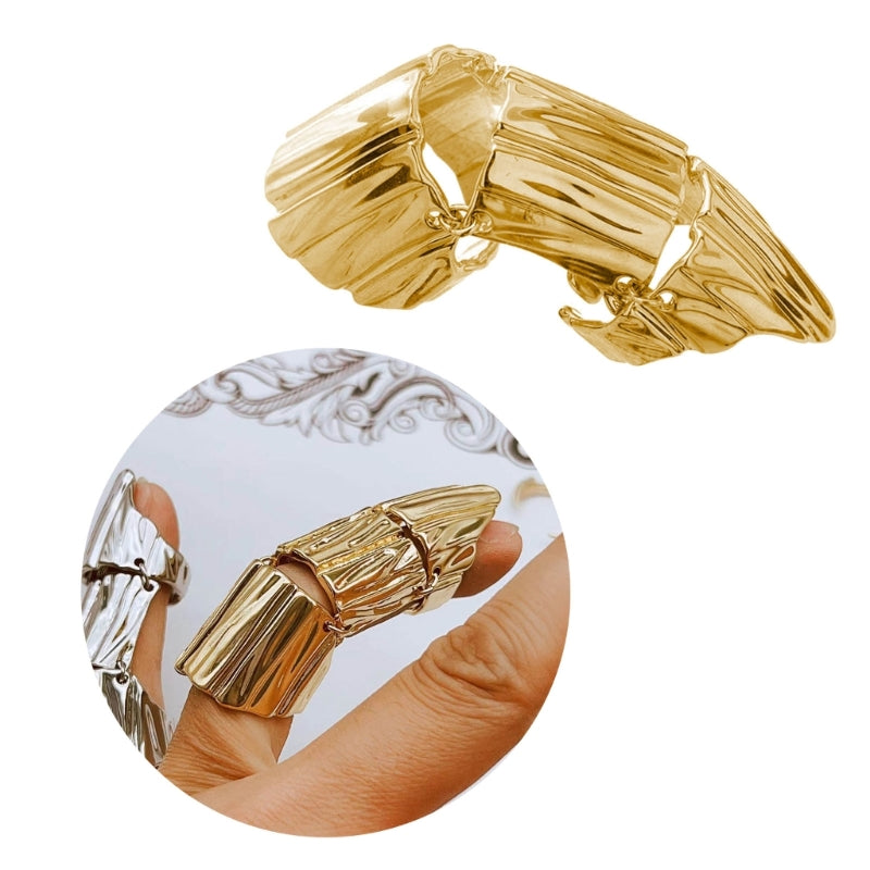 Wide Fold Open Finger Rings Girls Travel Accessories Christmas Anniversary Gift
