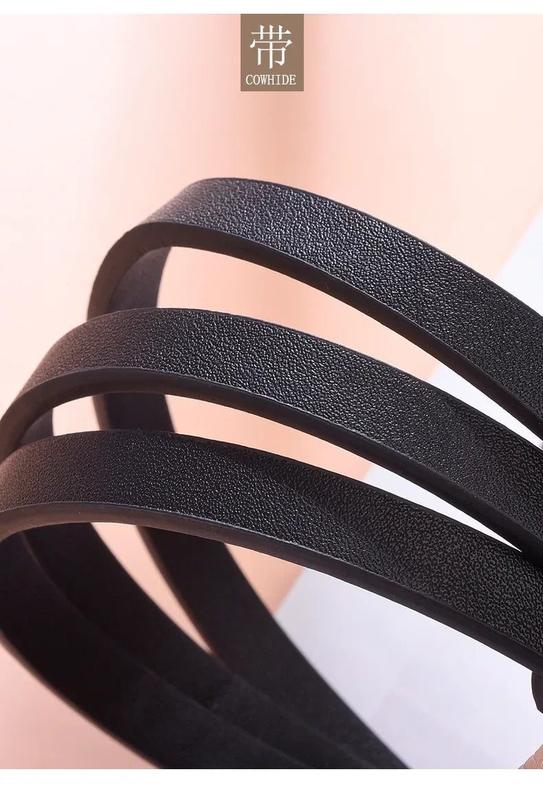 Metal Buckle Thin Stretchy Waist Belt Striped Elastic Waistband Elegant Women Girdle Female Belt Fashion Apparel Accessories New