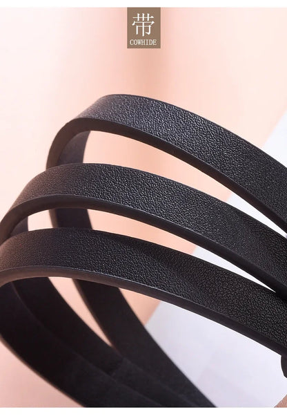 Metal Buckle Thin Stretchy Waist Belt Striped Elastic Waistband Elegant Women Girdle Female Belt Fashion Apparel Accessories New