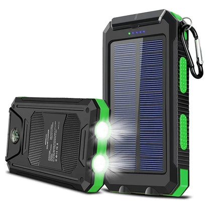 200000mAh Large Capacity Solar Power Bank Portable Outdoor Charger PowerBank External Waterproof Battery Charging with LED Light
