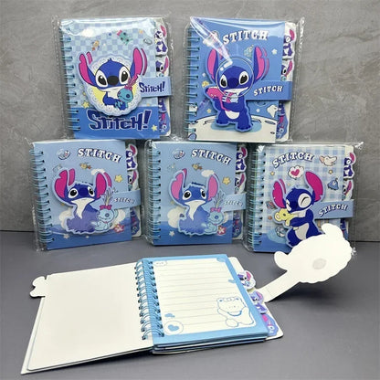 Stitch Notebook lovable Anime Cartoon School Supplies Portable Diary Fashion Office Supplies Coil Book Children  Gift