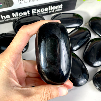 1PC High Quality Obsidian Palm Natural Crystal Palm,Gemstone Jewelry,Glitter, Healing crystal, Birthday gift