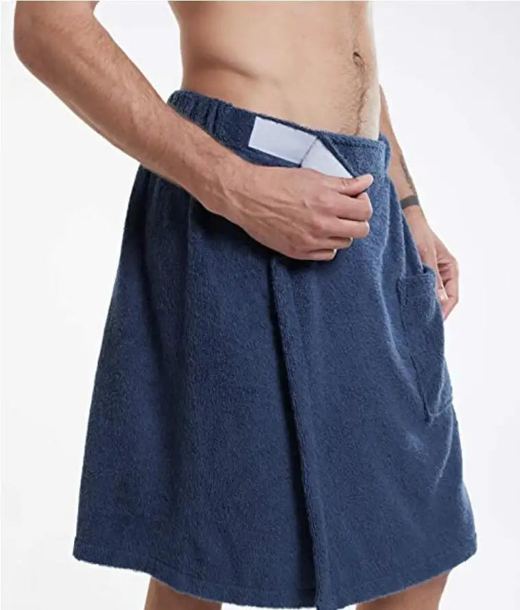 Bath Towels Beach Towels Men's Wearable Bath Towels Bathroom Shower Room Bathrobes with Pockets