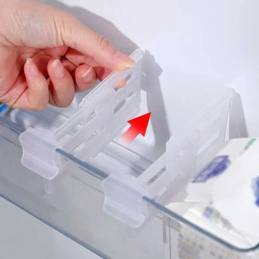 1Pcs/1Set Fridge Side Door Refrigerator Partition Board Kitchen Accessories Home Separating Storage Shelf Bottle Can Organizer