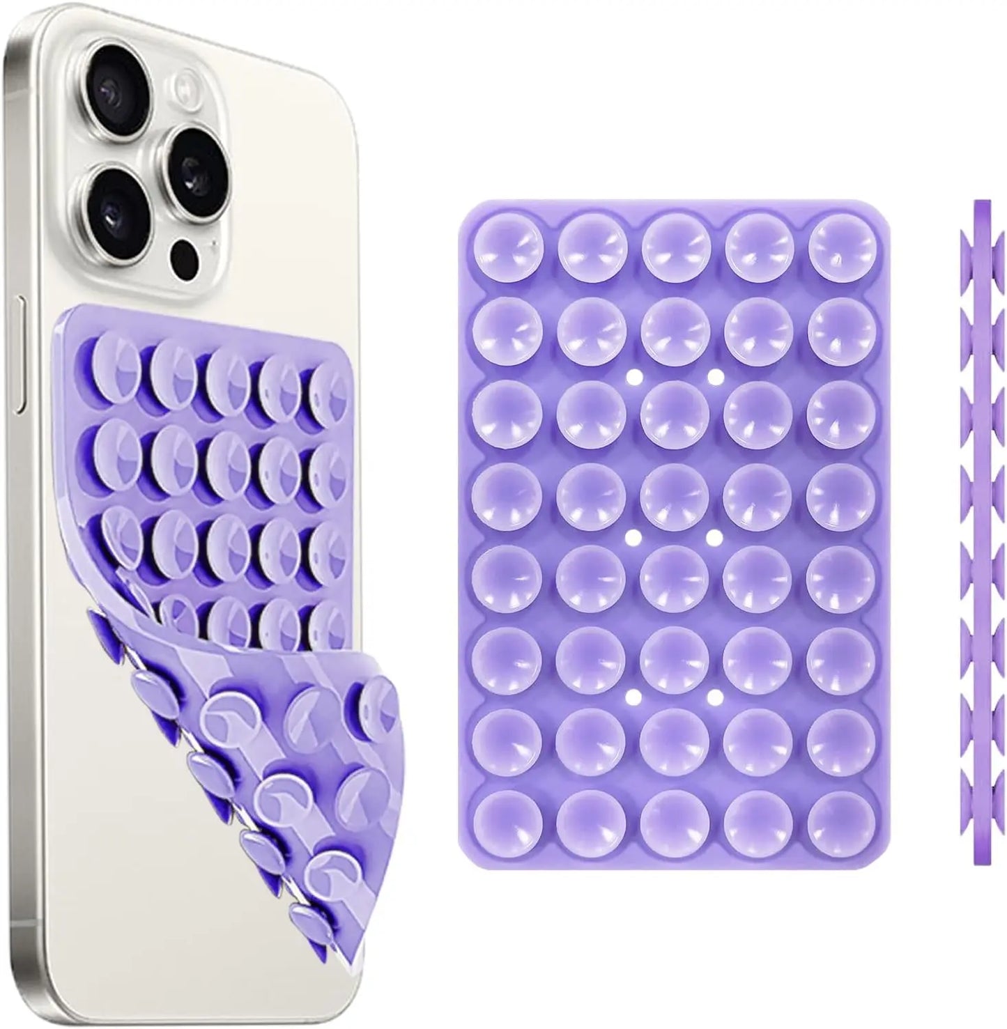 Double-Sided Suction Cup Phone Mount, Silicone Suction Phone Case Adhesive Sticky Phone Grip Hands-Free Phone Grip Phone Stand