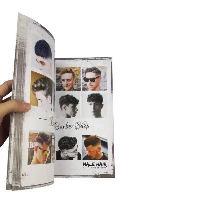 2020 New European and American Oil Head Sculpture Hairstyle Oil Head Design Book for Men's Hair Style