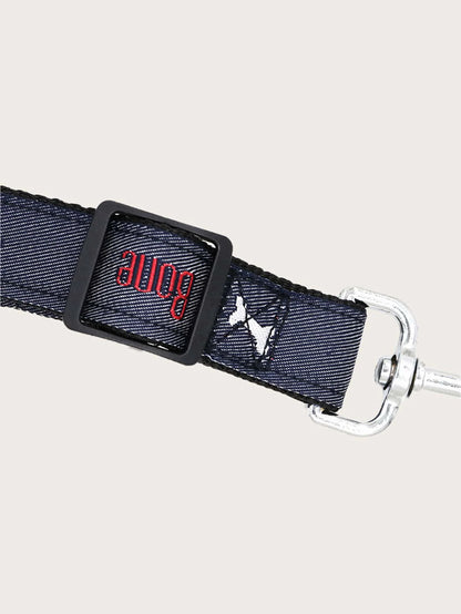 1pc-Adjustable denim dog car seat belt metal buckle - suitable for all sizes of retractable pet safety harnesses