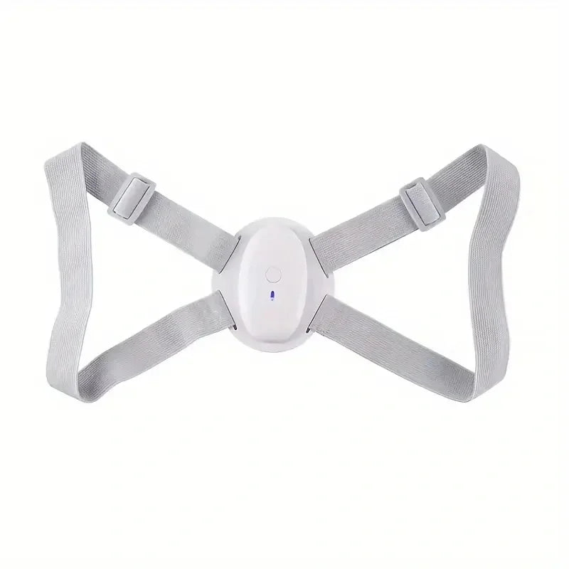 Electric back posture corrector with vibration alert, with elastic adjustable shoulder straps for improved back posture training