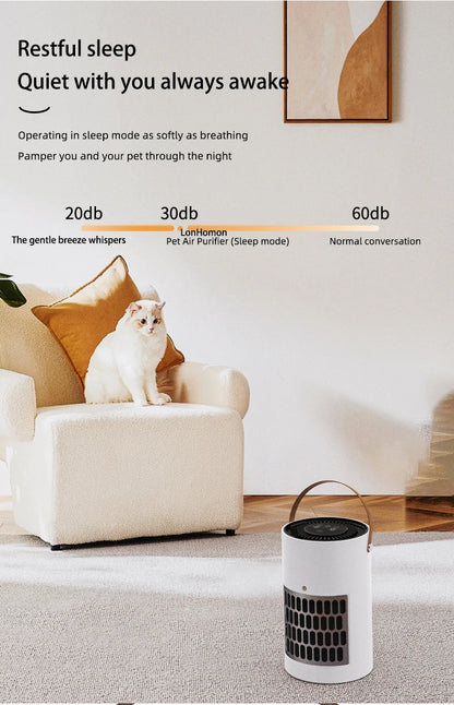 Pet air Purifier for cats and dogs Hair in bedroom hoe ca in Bedroom hoe Cabinet True HEPA Filter Filtration System Cleaner Odor