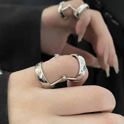 Adjustable Geometric Rings Alloy Materials for Trendy Look Accessory