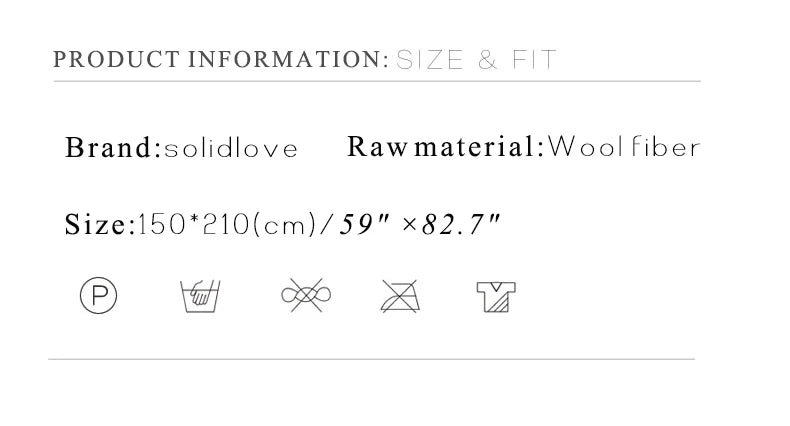 100% Wool Blanket Warm 1.5*2m Fleece Blankets For Sofa Winter Sleeping Comforter Adult Children Bedding Office Travel Blanket