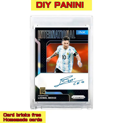 Messi Football star card DIY homemade flash card refractive card sending card brick Argentina Barcelona