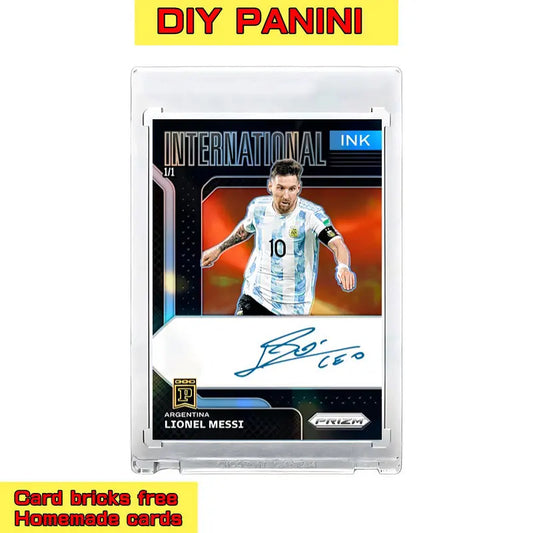 Messi Football star card DIY homemade flash card refractive card sending card brick Argentina Barcelona