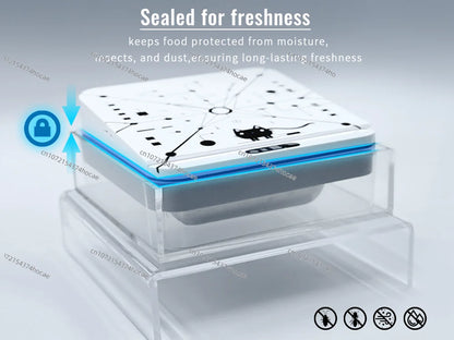 Smart Automatic Pet Feeder With RFID Sensor, Elevated Base, and 650ml Capacity for Wet & Dry Food