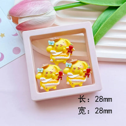 100pcs Cartoon porker Sanrio diy resin accessories accessories handmade hairpins mobile phone cases headwear supplies