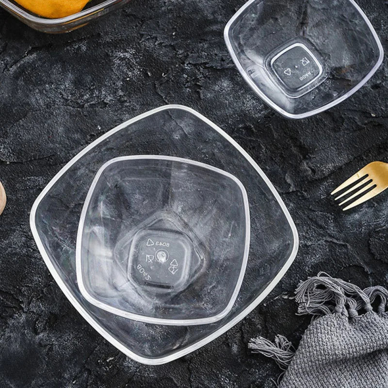 Glass Acrylic Serving Salad Bowls Salad Plastic Mixing Acrylic Serving Salad Bowlss Transparent Fruit Acrylic Large Vegetable