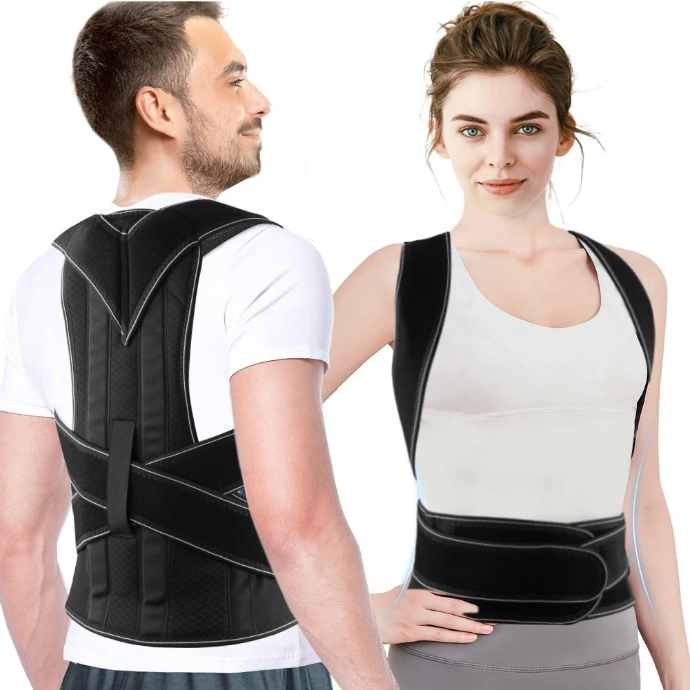 Back Brace Posture Corrector for Women Men,Adjustable Full Back Support,Lumbar Back Posture Corrector,Back Pain Relief